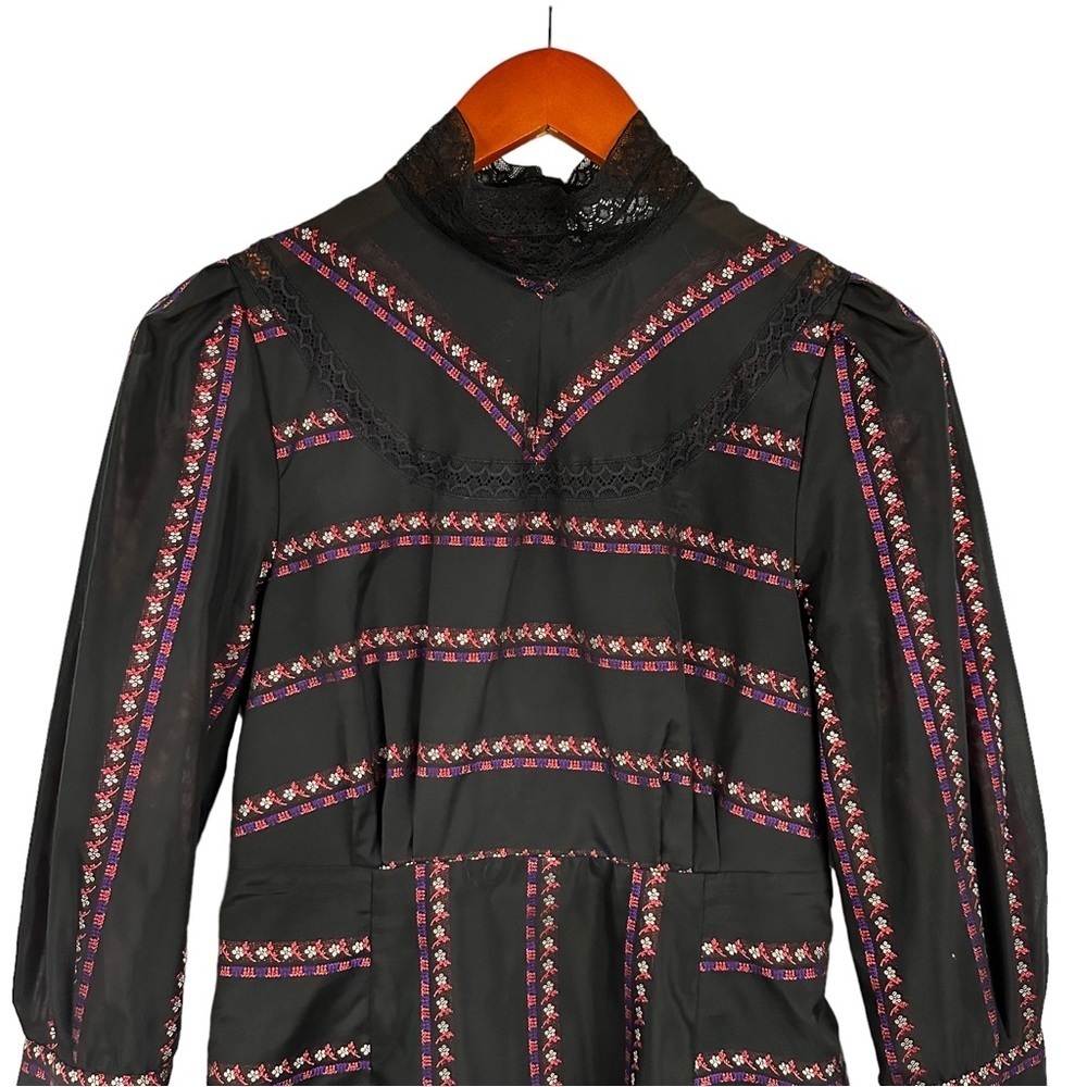 SANDRO Sibel Mock Neck Long Sleeve Dress - Picture 6 of 14